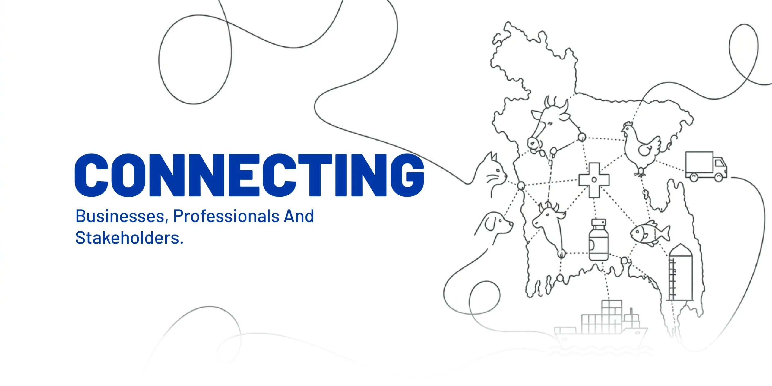 Connecting – Animal Health Trade Ecosystem illustration